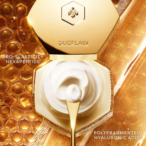 Luxurious day cream inspired by medical honey bandages, featuring superconcentrated royal jelly and beeswax butter
