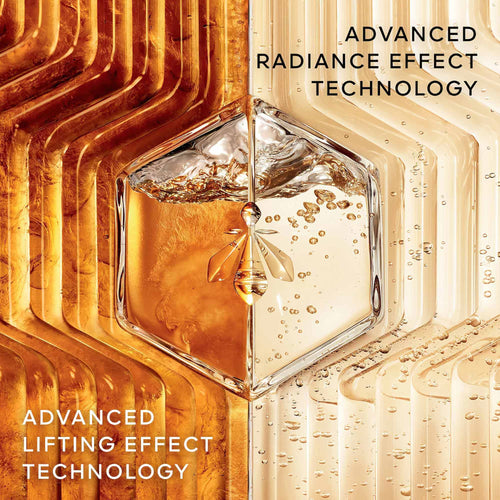 Groundbreaking dual-action serum featuring patented polyfermented honey technology in an innovative double-chamber glass bottle